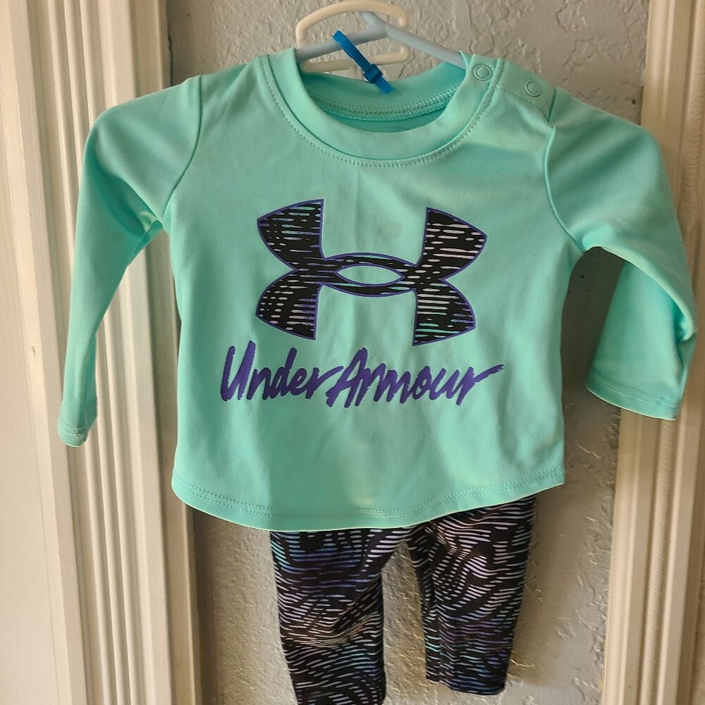 INFANT GIRLS TWO PIECE UNDER ARMOUR SET SIZE 0-3M